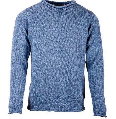 Ierse wollen herentrui Dave - Denim Marl