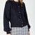 Iers wollen damesvest Sanne in Navy van IrelandsEye