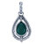 Zilveren hanger met groene onyx