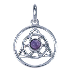Zilveren Hanger Charm - Amethyst