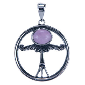 Zilveren Irminsul Hanger met Amethist