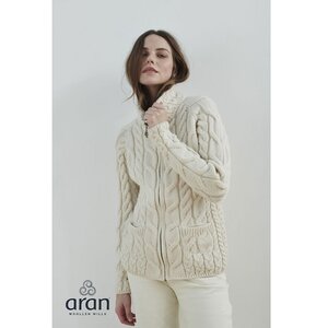 Ierse wollen vest Lotte - Naturel