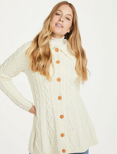 Ierse wollen vest Renske - Naturel