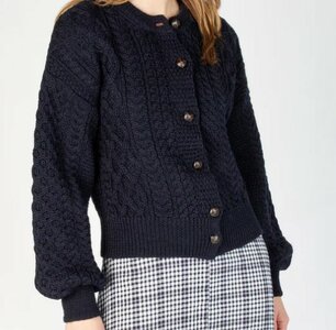 Ierse wollen damesvest Sanne - Navy