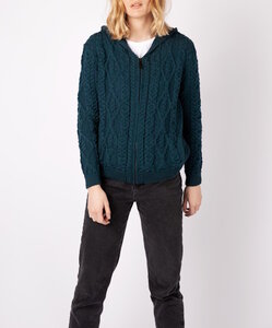 Ierse wollen damesvest Romy - Atlantic Blue