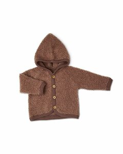 Wollen Vestje Quinn - Rose Brown met capuchon