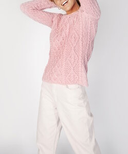 Ierse wollen damestrui Lambay - Pale Pink