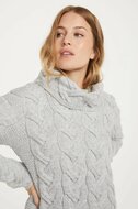 Ierse wollen trui Lonneke in Ice Grey