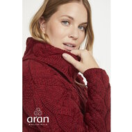 Ierse wollen trui Lonneke in Warm Red