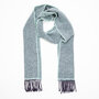 John Hanly Cashmere Merino sjaal - Blauw/Ecru