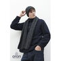 Ierse wollen unisex muts Darren in Charcoal van Aran Woollen Mills