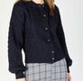 Iers wollen damesvest Sanne in Navy van IrelandsEye