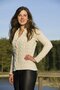 Ierse wollen damesvest Denise in Chalkstone kleur van IrelandsEye
