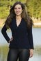 Iers wollen damesvest denise in rich navy van IrelandsEye