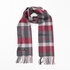 John Hanly Cashmere Merino sjaal - Antraciet/Zilver/Rood_