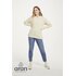 Wollen Ierse dames trui Ingrid - Naturel_