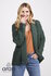 Aran Woollen Mills vest Maggie in Groen