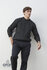 Ierse wollen unisex trui Kyan - Charcoal_