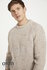Ierse wollen herentrui Liam - Creme Melange_