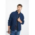 Ierse wollen herenvest Steven in melange blue van Aran Woollen Mills
