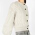 Iers wollen damesvest Sanne in Silver van IrelandsEye