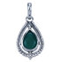 Zilveren hanger met groene onyx